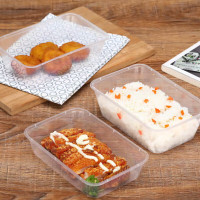 一次性餐盒500ml 方盒 透明色 300个/件 单位:件