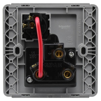 施耐德电气（Schneider Electric） 带开关一开三孔 墙壁电源插座面板86型 10A E3000都会 银灰