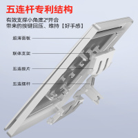 飞雕(FEIDIAO)开关插座86型家用商用 超大面板钢支架格韵系列电源墙壁开关面板 格韵优雅白一位双控开关