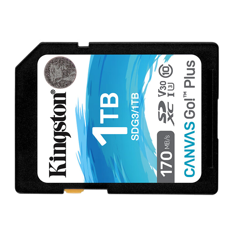 金士顿(Kingston)1TB SD存储卡 U3 V30 相机内存卡 高速sd卡大卡 4K超高清拍摄 读速170MB高清大图