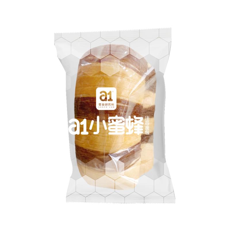苏宁宜品a1小蜜蜂注芯面包蜂蜜牛奶味440g*2注芯手撕面包卡通造型营养早餐点心懒人速食休闲下午茶