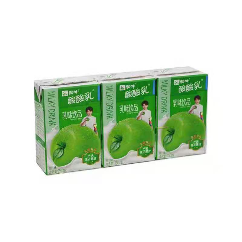 8月产蒙牛酸酸乳芒果vd锌蓝莓草莓原味随机发货250ml24盒