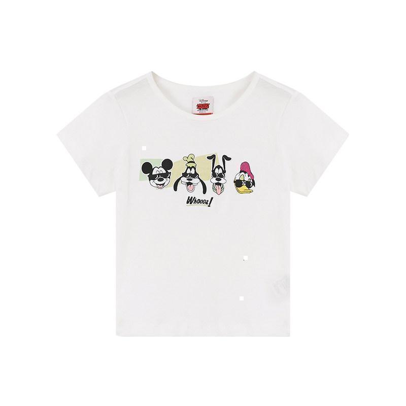 [99元3件]米喜迪mecity童装夏新款女童迪士尼针织短袖T恤亲子装一家三口