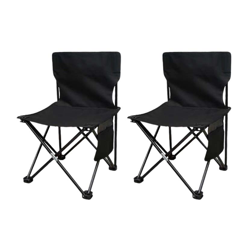 先围 户外折叠凳 33*33*52cm黑色带靠背 个高清大图