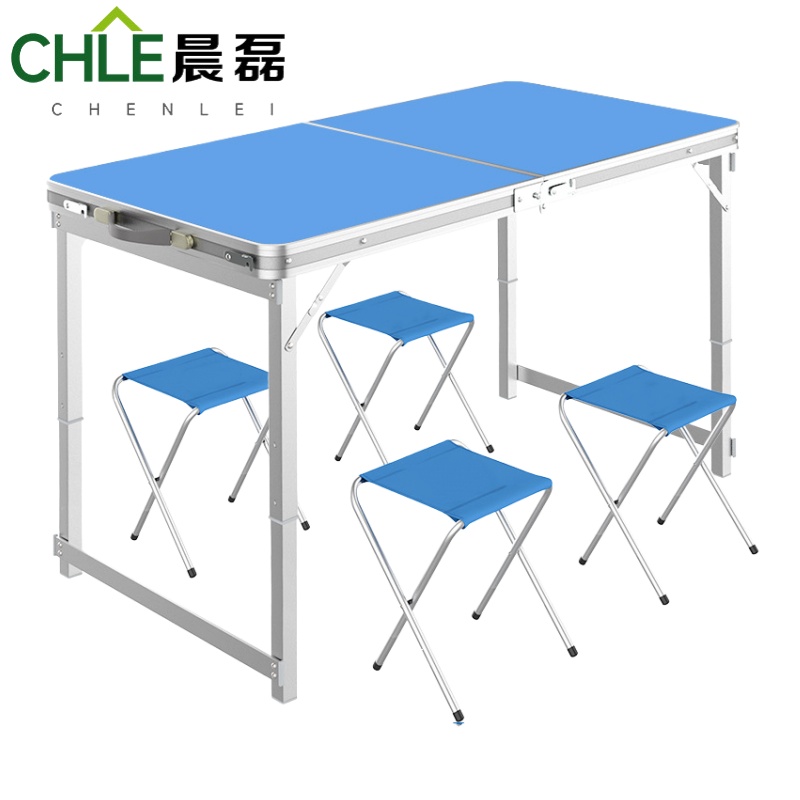晨磊折叠桌1桌4布凳/套高清大图