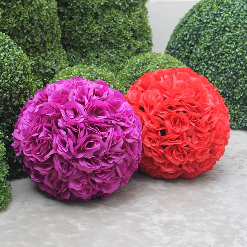 思唯美(sweet made) 定制仿真玫瑰花球商场美陈装饰娟花婚庆道具 50cm-4个装(定制联系客户经理)高清大图