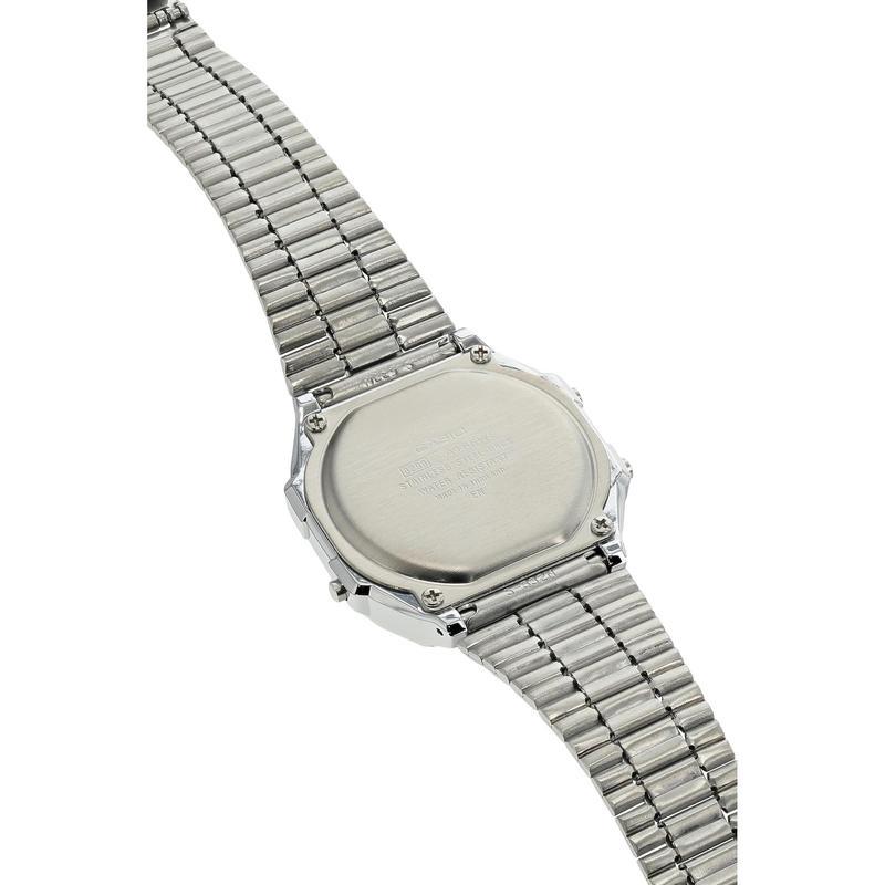 卡西欧casio时尚百搭简约休闲不锈钢表带石英手表小方表a168wem1vt