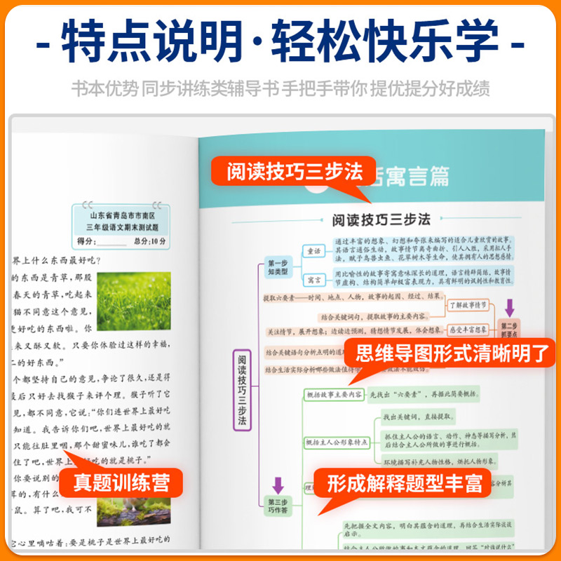 [共2本]蓝天版+英语阅读 小学四年级 [正版]2024新版阅读真题80篇 一二三年级四年级五年级六年级 彩虹版蓝天版小高清大图