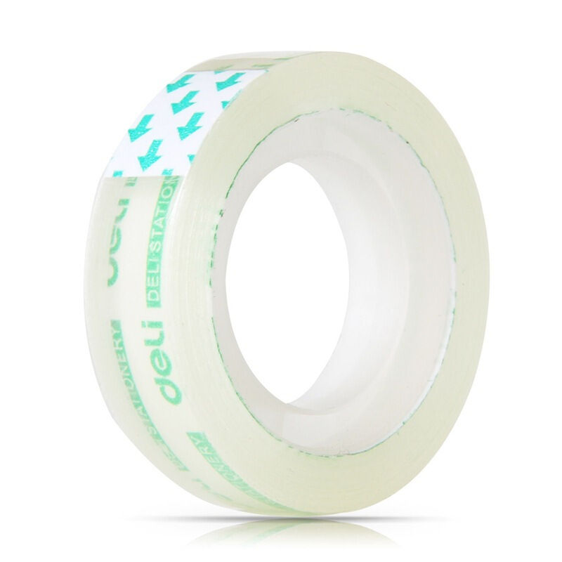得力(deli)透明高粘文具胶带/小胶带 12mm*18m 6卷/筒装 30029