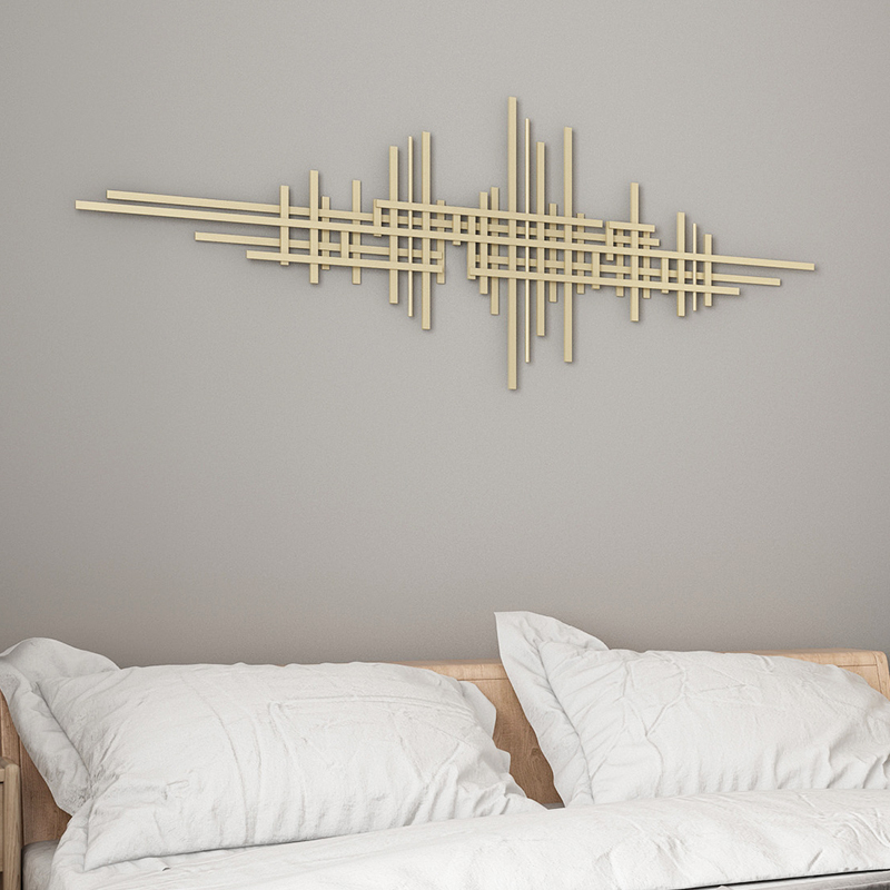 后现代简约轻奢创意背景墙铁艺壁挂卧室墙面壁饰玄壁饰