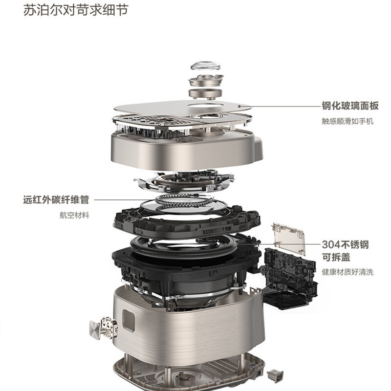 苏泊尔(SUPOR)电饭煲上盖远红外加热升级本釜内胆 IH电磁加热4L/升容量智能触控操作 多功能电饭锅SF40HC81高清大图