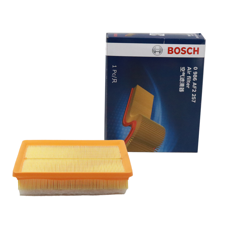 国产博世(BOSCH)空气滤清器0986AF2257现代索纳塔2.0/2.5、2.7 名驭1.8/2.0/起亚远舰
