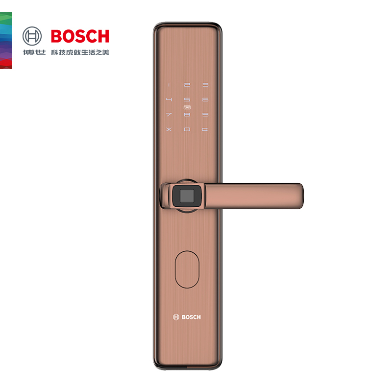 博世(BOSCH) 指纹锁智能锁智能门锁电子锁智能家居家用防盗门密码ID30B琥珀金