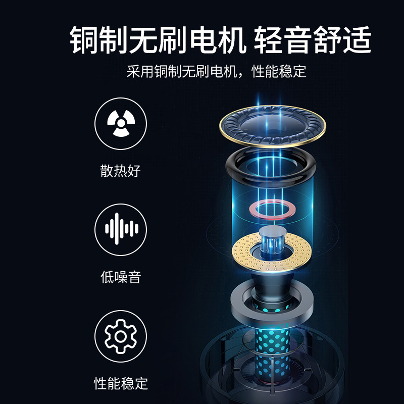 海纳斯(HANASS)FYL-X-Y9D电风扇学生寝室宿舍USB迷你办公桌面家用床头小台扇可充电便携式冷风台扇