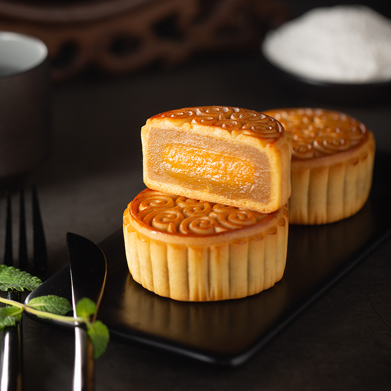 传统旗山月饼礼盒680g 徐州特产 广式中秋月饼 8饼4味 蛋黄五仁板栗果