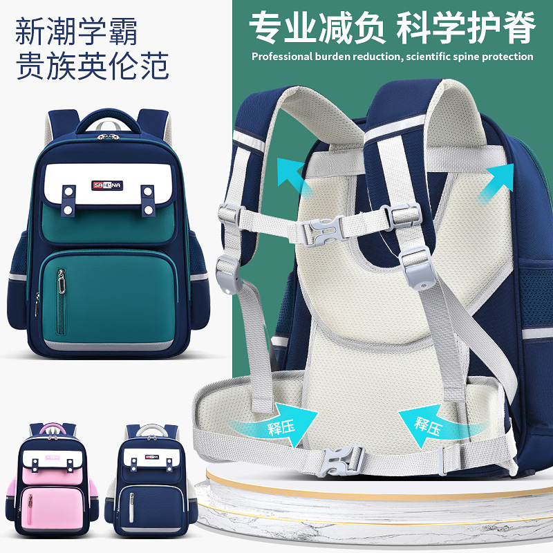新款韩版可爱书包小学生女生1-3-6年级儿童书包护脊双肩包高清大图