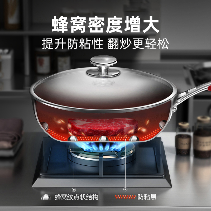 康巴赫蜂窝316煎炒两用锅28cm(带铲)KG-JC28A高清大图