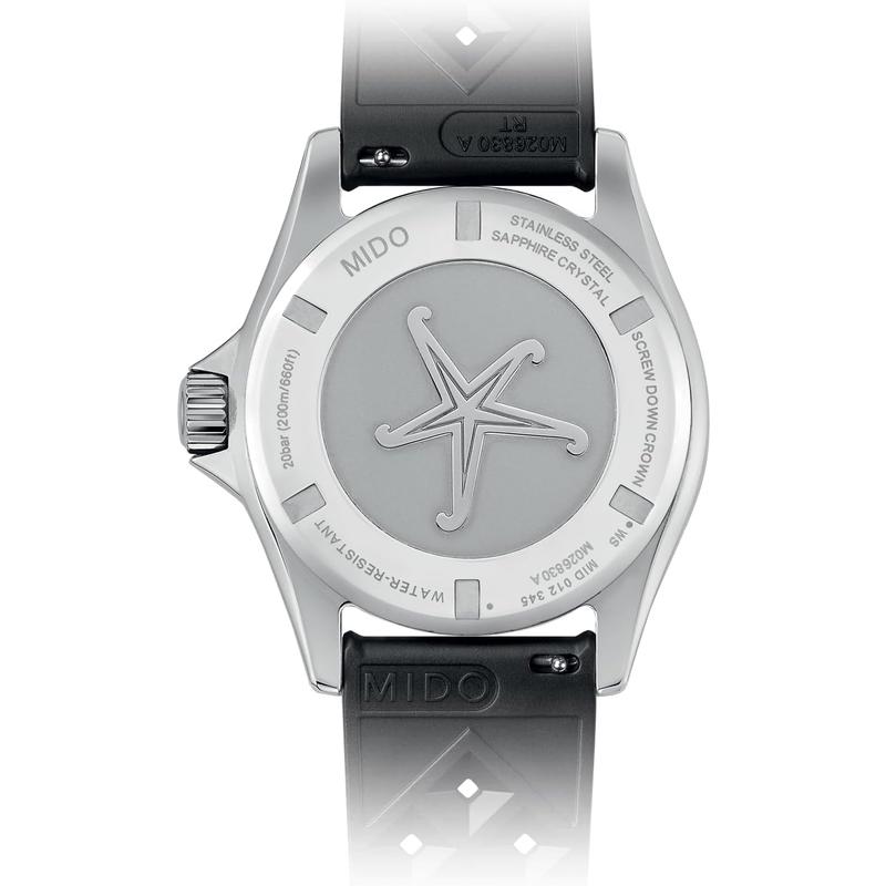 Mido/美度男士瑞士自动机械银色渐变盘潜水腕表毫米防水米橡胶表高清大图
