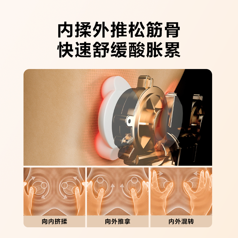 SKG 腰部按摩器T5系列2代豪华款米色高清大图