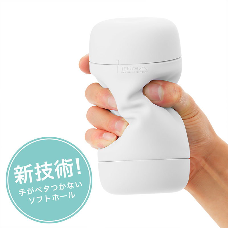 日本进口典雅(TENGA) Puffy PUF触感男用柔软自慰杯手动飞机杯反复使用男用训练工具自慰器成人情趣性用品糖果白高清大图