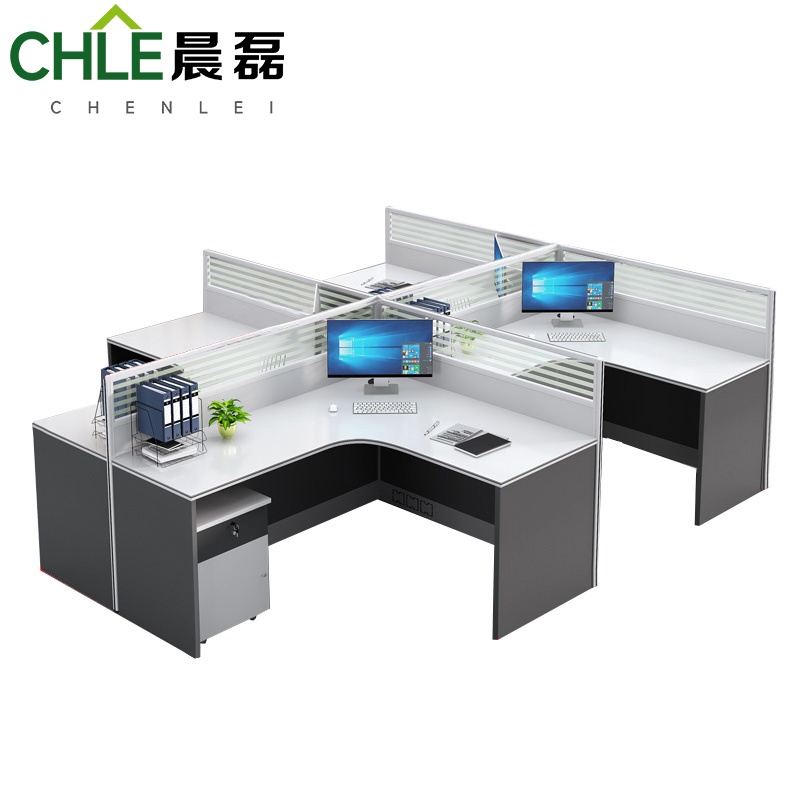 晨磊 屏风卡座 T型4人位+柜 张高清大图
