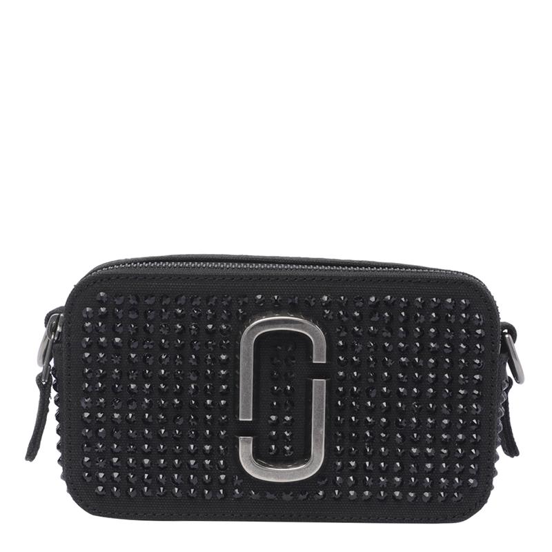 MARC JACOBS 女士奢华黑色可拆卸肩带信使包