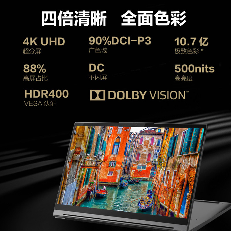 联想(Lenovo)YOGA C940 14.0英寸超轻薄本笔记本电脑移动超能版(十代酷睿i5-1035G4 16GB 512G SSD UHD)深空灰