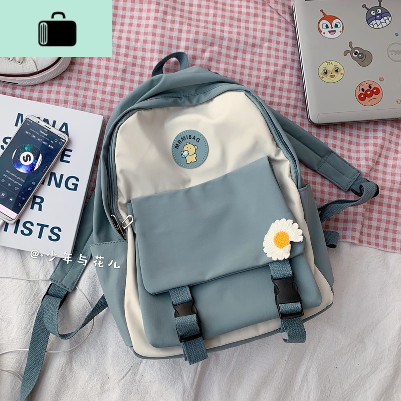 日系原宿小清新韩版ins可爱少女chic双肩包中学生背包森系 书包女NEW LAKE高清大图