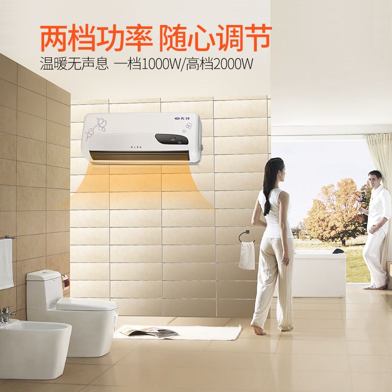 先锋 (SINGFUN) 取暖器 HN311PB-20 支持浴居两用 壁挂加热器 电暖器 暖风机2000W陶瓷发热电暖气