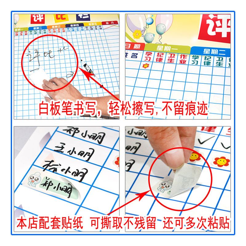 小学生班级评比栏墙贴 教室小组积分表 幼儿园表现栏 班级自律表