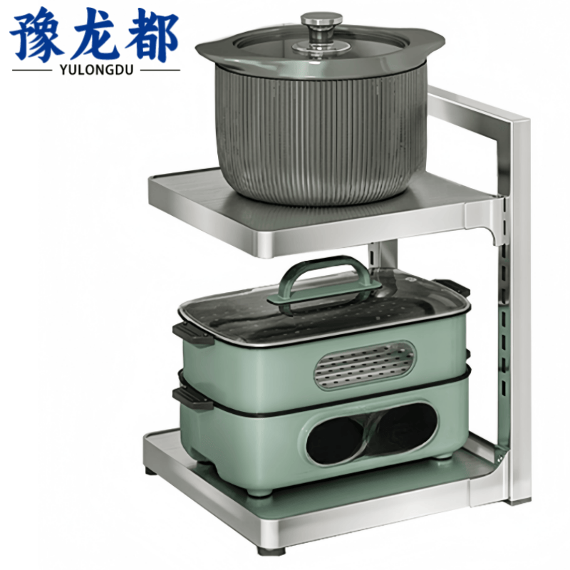 豫龙都不锈钢置物架2层个高清大图