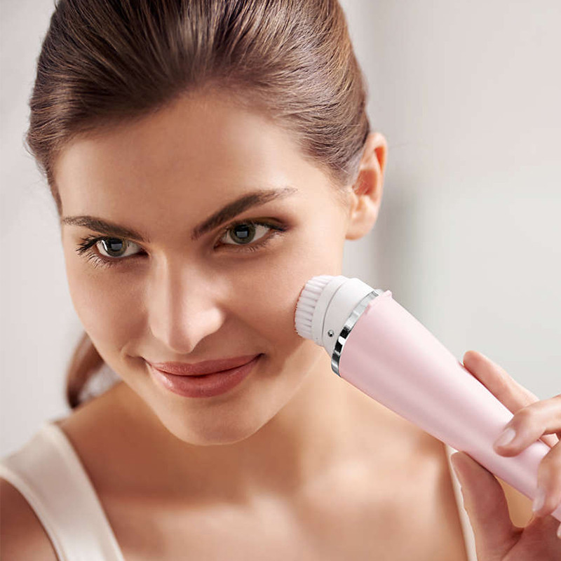 飞利浦(Philips) 电子美容仪洁面仪SC5363 多功能多效护肤焕活眼周 粉色 内置电池充电式高清大图