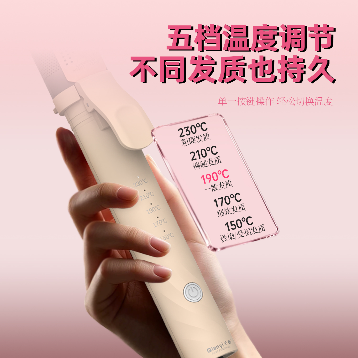 千艺负离子热风卷发棒韩式大卷超大波浪卷发器电卷棒烫发器不伤发懒人神器送女生 南瓜橙 38mm高清大图