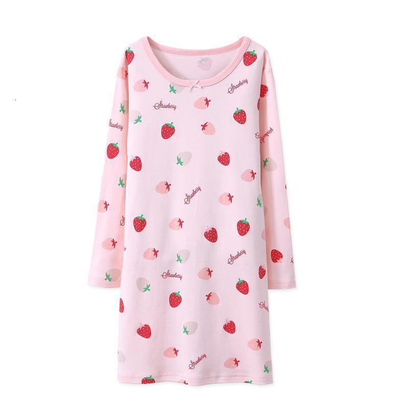 KIDS MAM&DAD秋冬儿童长袖睡裙 女童睡衣棉质亲子款宝宝家居服空调服A类