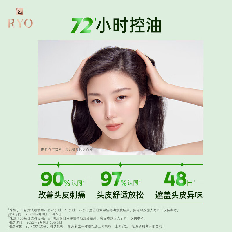 吕(Ryo)绿吕控油清爽洗发水净彻毛孔无硅油洗发膏400ml高清大图