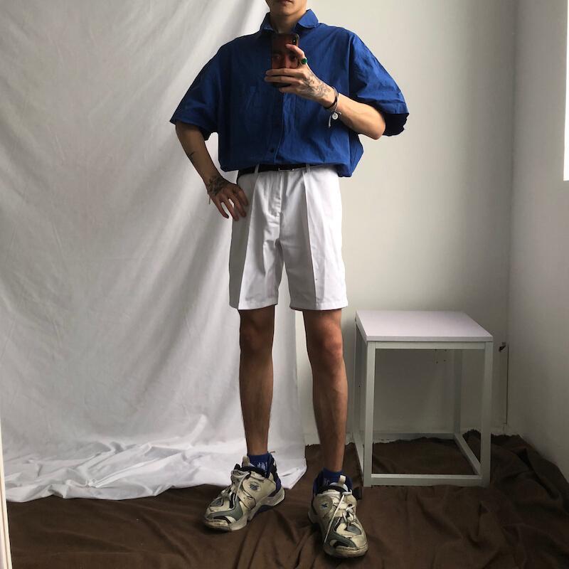 百搭直筒短裤夏季韩版修身五分休闲裤男潮