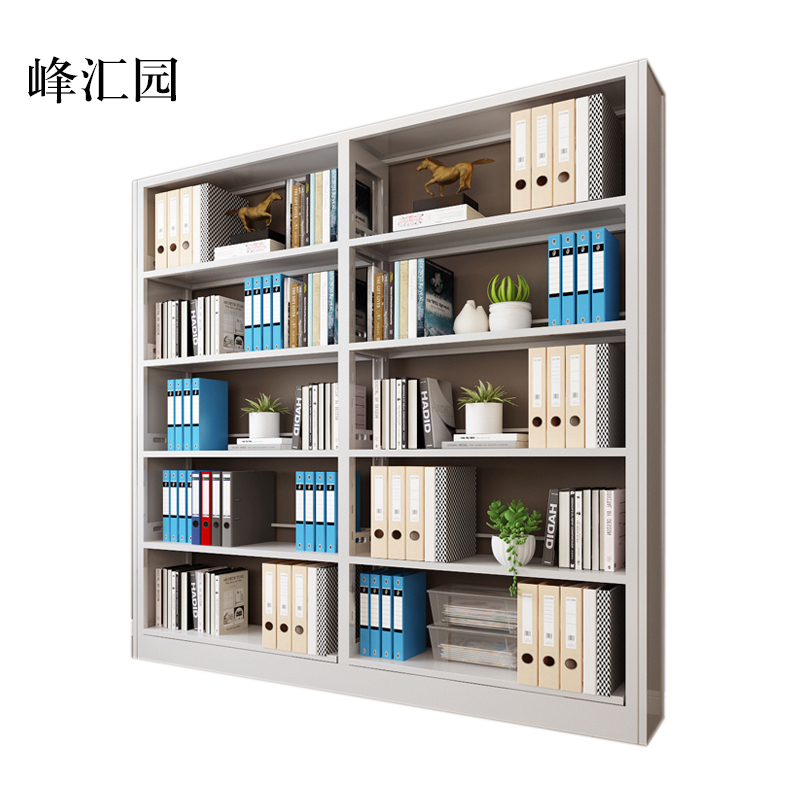 峰汇园钢制书架置物架图书馆单双面书店阅览室货架档案架资料架单面一