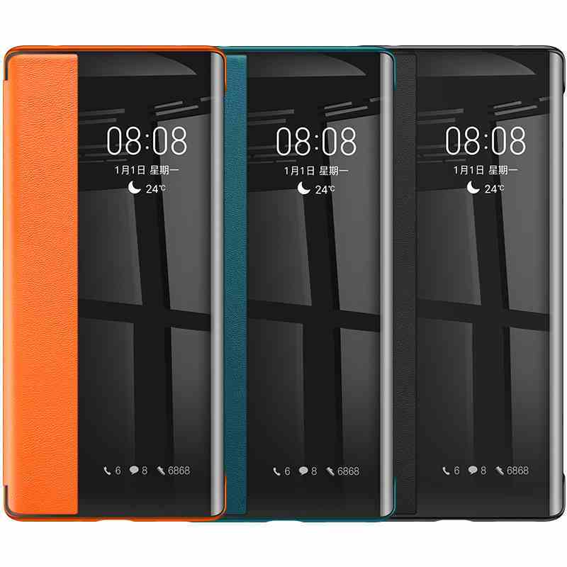 可波 华为mate40pro手机壳mate30Epro皮套5g素皮mete40翻盖式皮套mateE40pro+智能保护套高清大图