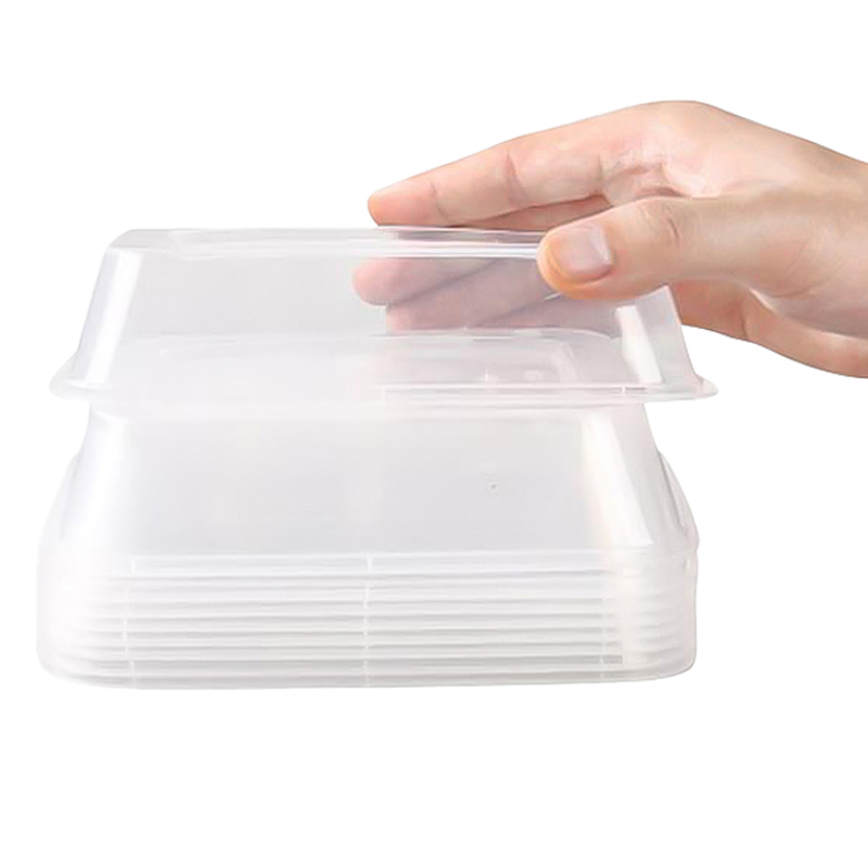 户美佳欣 一次性塑料餐盒打包盒 500ml方形/个高清大图