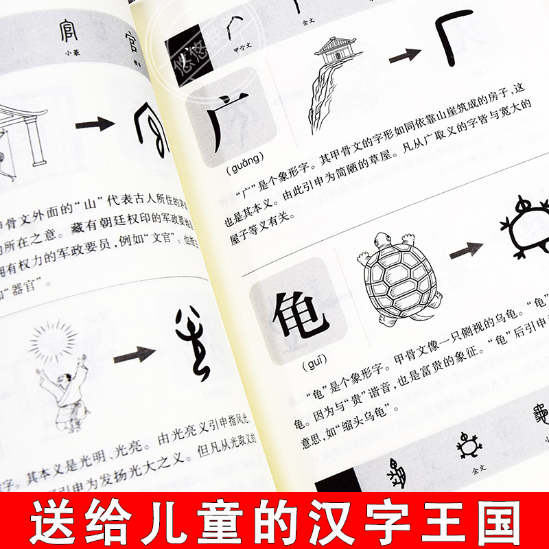 [醉染正版]说文解字正版+汉字王国全2册许慎著 给孩子的文字演变图解 少儿小学生说文解字部首今释儿童版大全集 汉字奥秘文高清大图