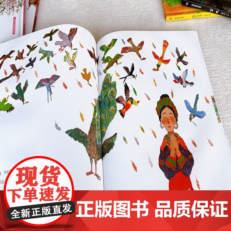 正版童书 蔡皋经典中国绘本·百鸟羽衣3-6-8岁一年级二年级三年级小学生课外阅读书籍高清大图