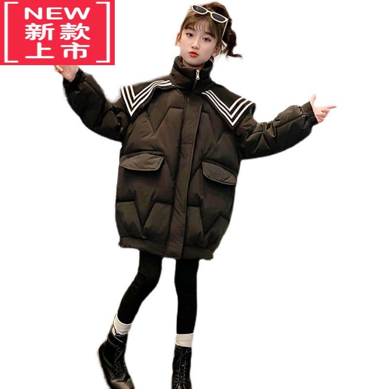 可莉允欧洲站女童棉服2022秋冬新款儿童棉袄洋气女孩外套棉衣中长款潮牌图片