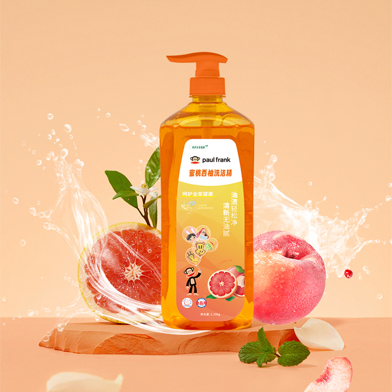 paul frank大嘴猴蜜桃西柚洗洁精1.29L混色