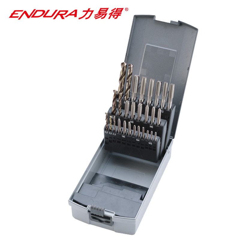 力易得(ENDURA)28件套丝锥麻花钻套装 螺纹丝锥丝攻手动丝锥 E0207 1套