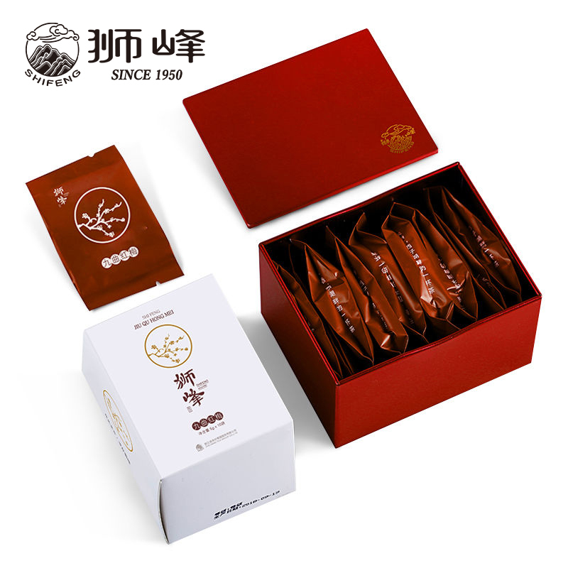 九曲红梅茶狮峰牌红茶叶特级杭州特产正宗原产地礼盒小包装袋50g高清大图