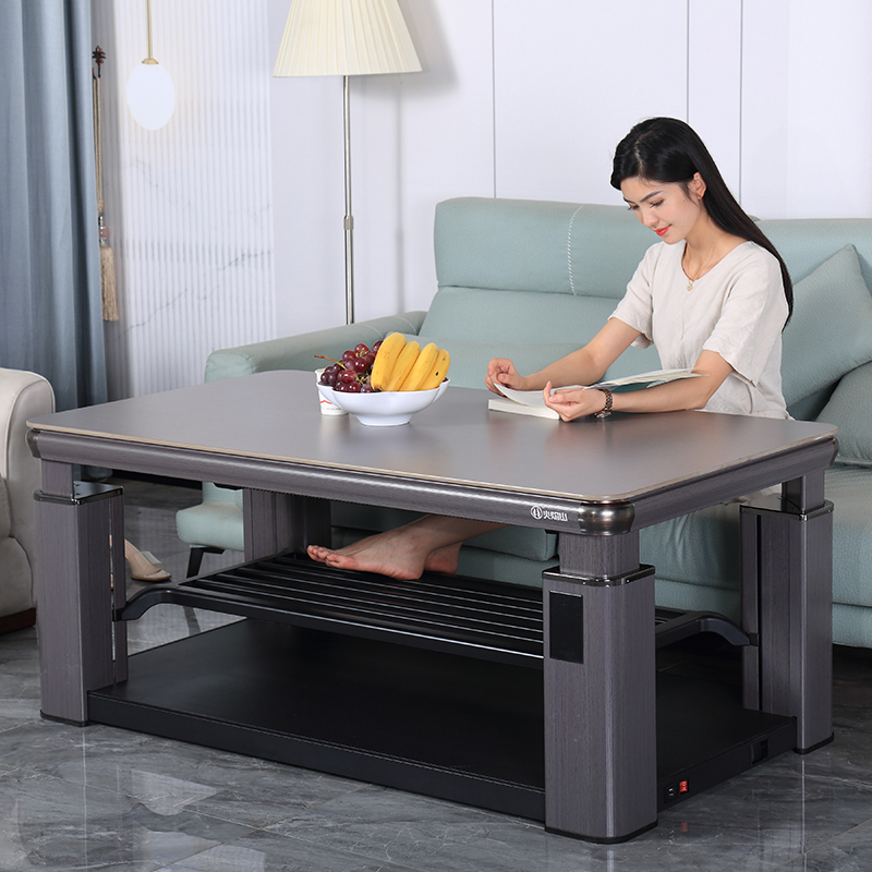 火焰山电炉取暖桌茶几长方形家用电暖桌升降家用烤火桌