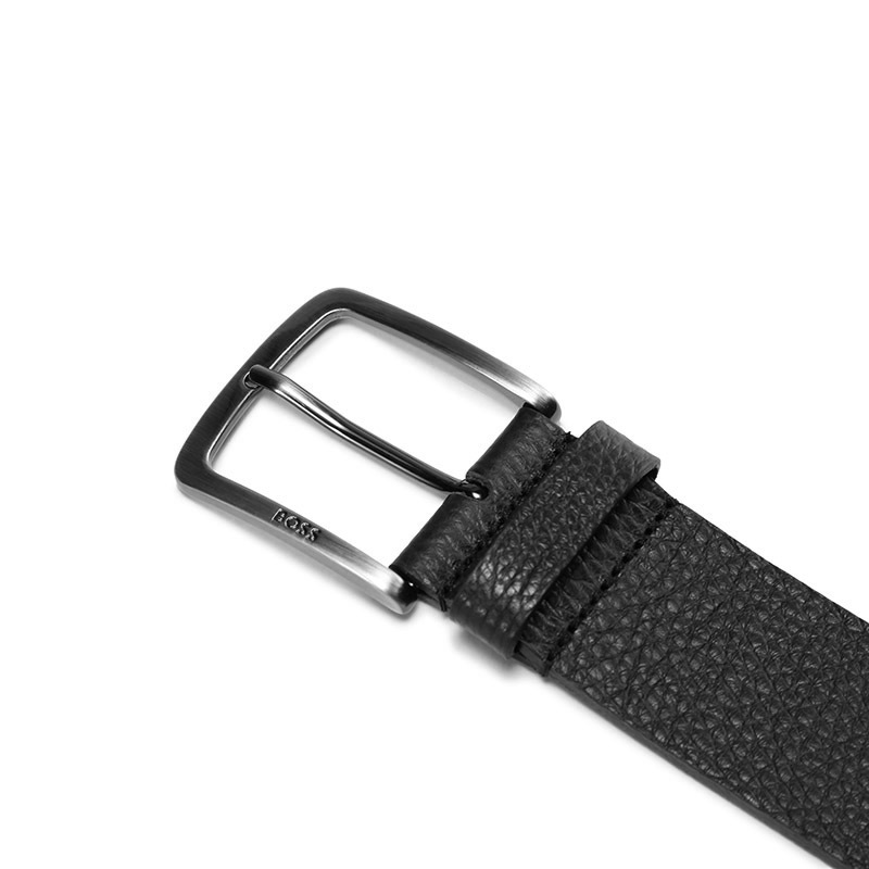 雨果博斯hugoboss男士粒面牛皮不可裁剪皮带腰带50475102