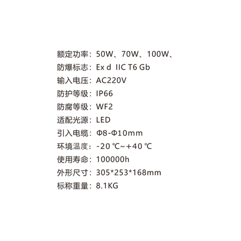 荣的LED防爆照明灯 BR9150 80W高清大图