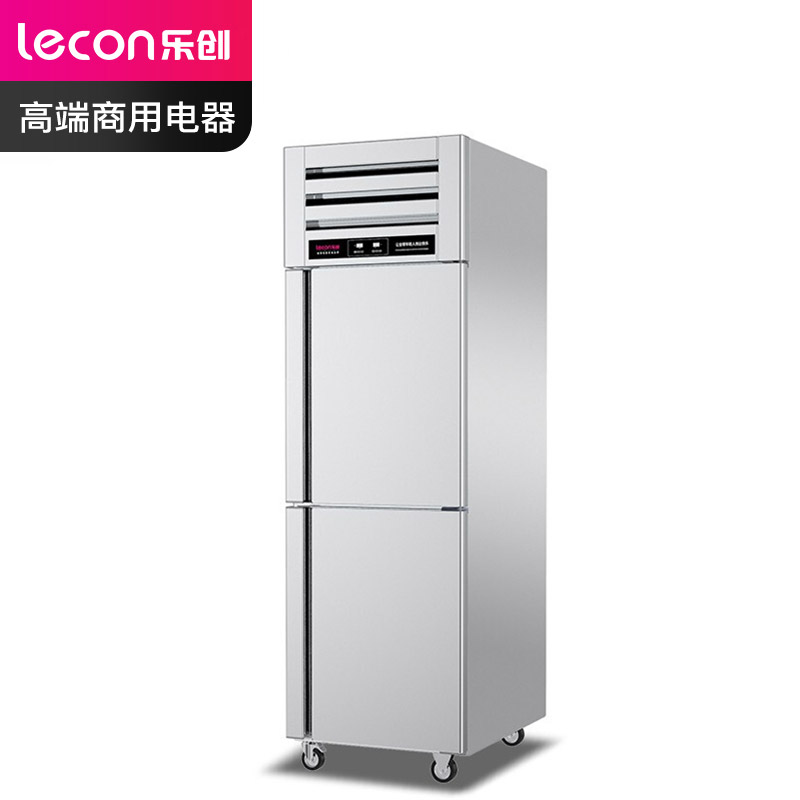 乐创(lecon)商用双门冰柜 立式厨房保鲜柜节能压缩机 工程豪华款双温 LC-J-EMG03