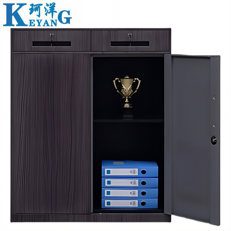 珂洋 文件柜矮柜 二斗下节(灰木纹) 台高清大图